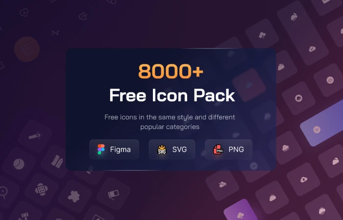 8000+ Free Icon & Pack  - Free Figma Template