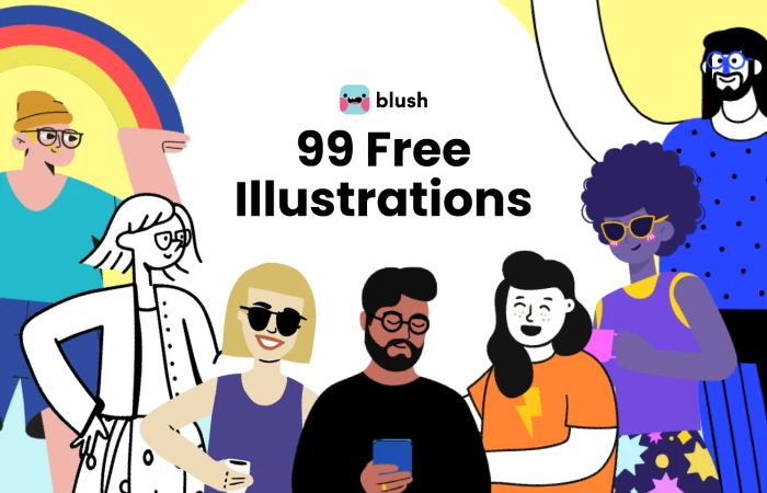 99 Free Illustrations for Commercial and Personal Use!  - Free Figma Template