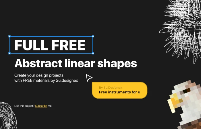 Abstract Linear shapes  - Free Figma Template
