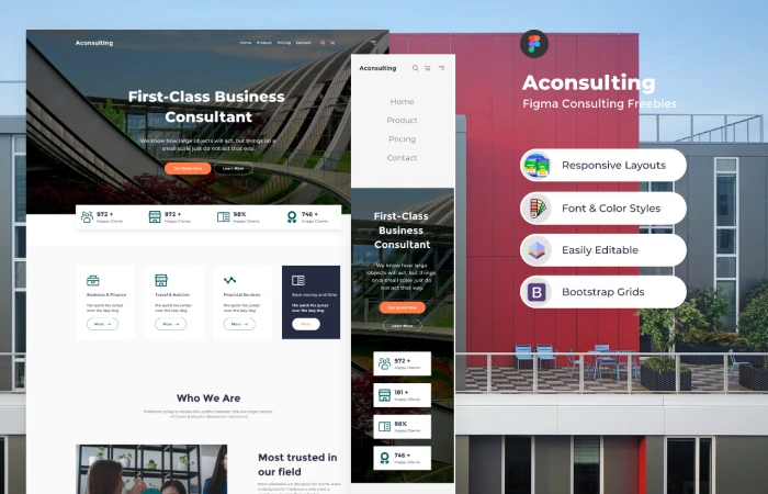 Aconsulting - Figma Consulting Freebies  - Free Figma Template