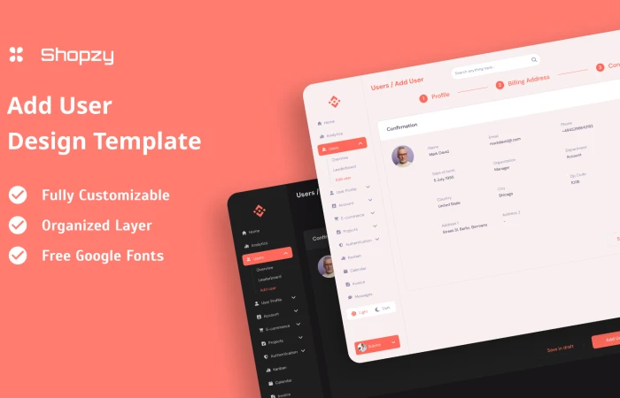Add User Design Template  - Free Figma Template