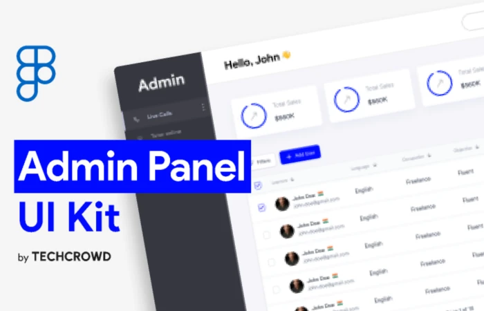 Admin Panel UI Kit  - Free Figma Template
