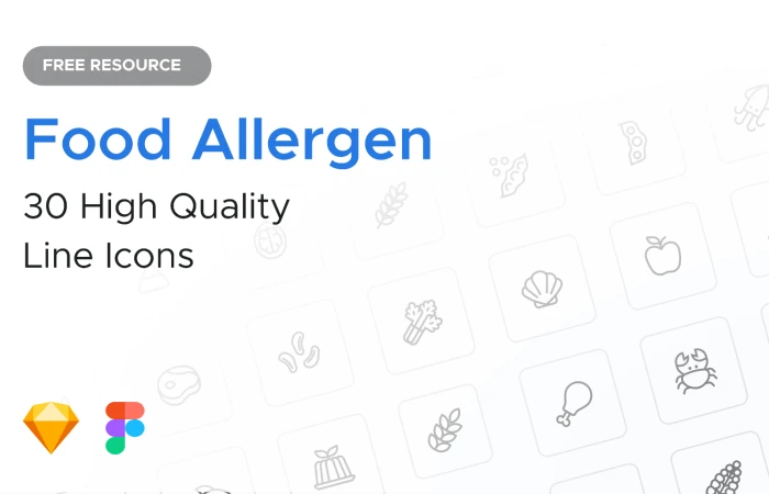 Allergen  Icons Pack  - Free Figma Template