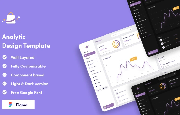 Analytic Design Template  - Free Figma Template