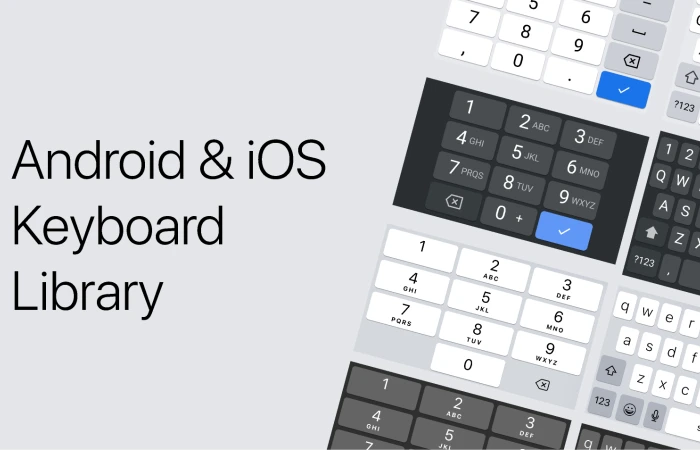 Android & iOS Keyboard library  - Free Figma Template