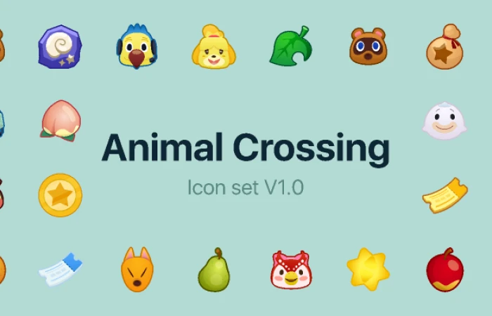 Animal Crossing icons  - Free Figma Template