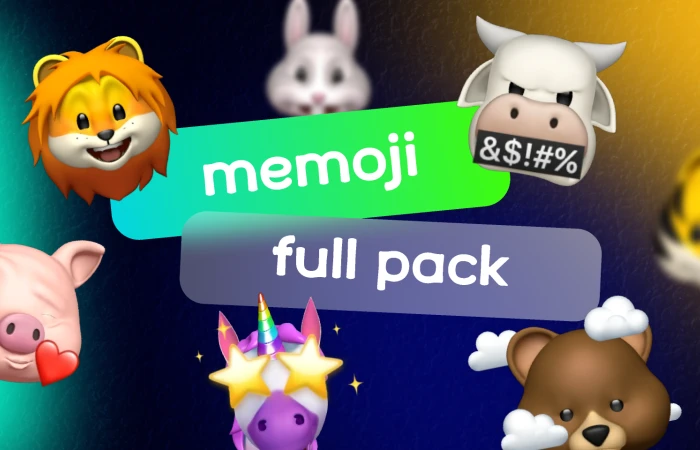 Animals Memoji FULL PACK  - Free Figma Template