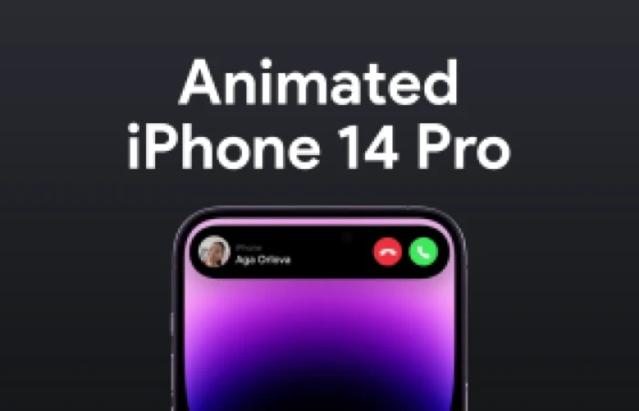 Animated iPhone 14 Pro  - Free Figma Template