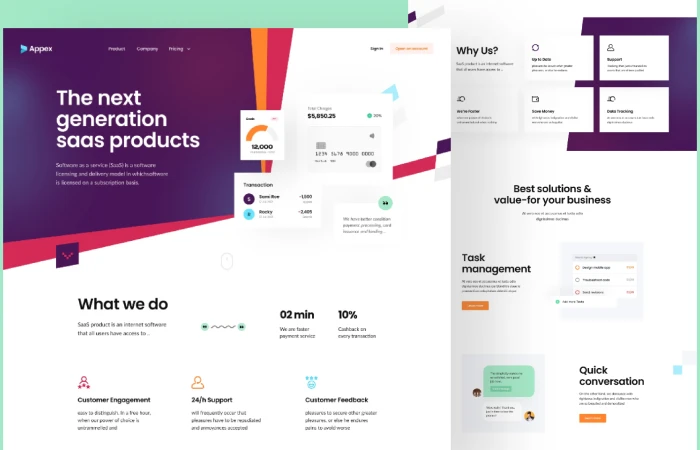 Appex Software Landing Page Design  - Free Figma Template