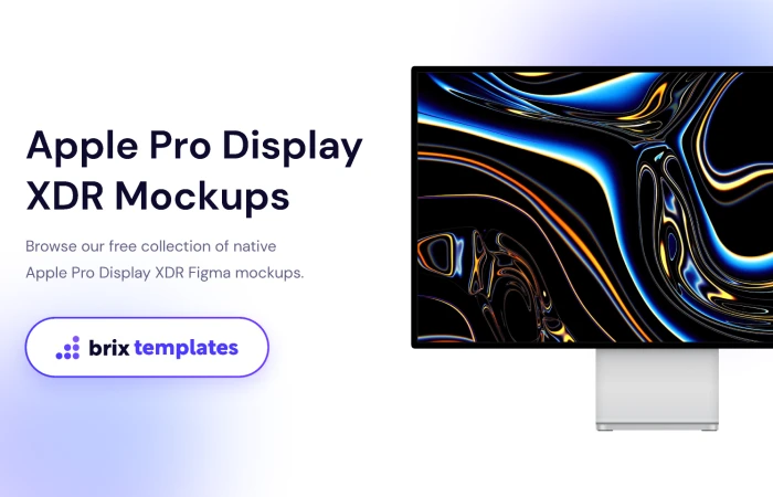 Apple Pro Display XDR Free Mockups | BRIX Templates  - Free Figma Template