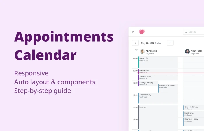 Appointments Calendar  - Free Figma Template