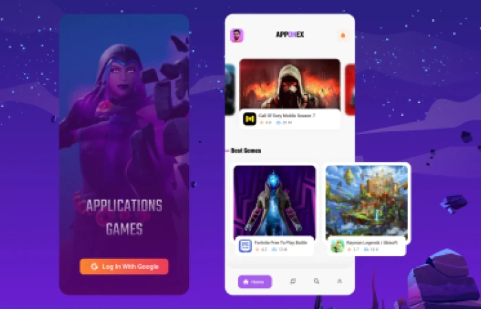 Apponex - Application And Game Store Design  - Free Figma Template