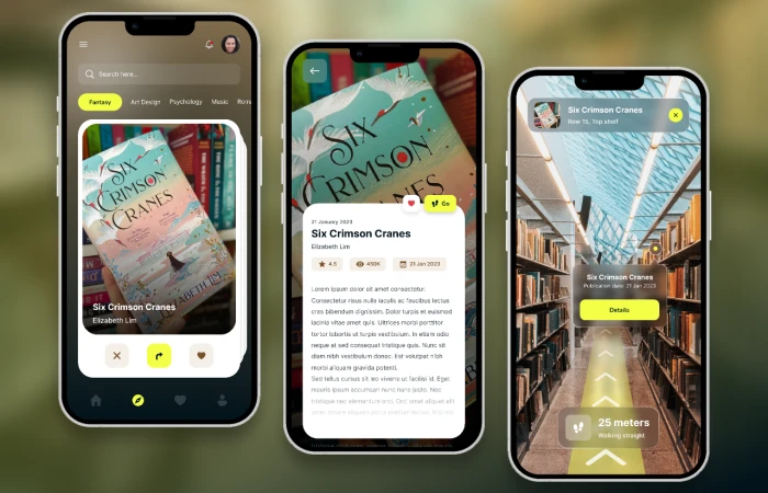 AR - Library Mobile Application  - Free Figma Template
