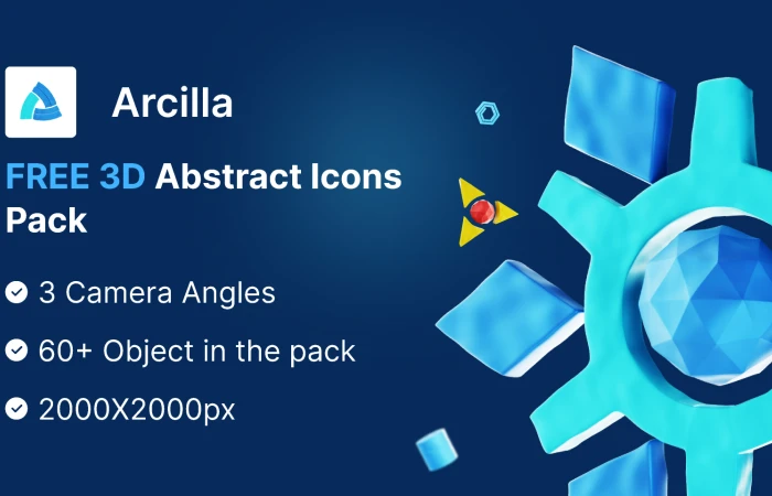 Arcilla | Free Abstract Objects 3D Icon Pack  - Free Figma Template