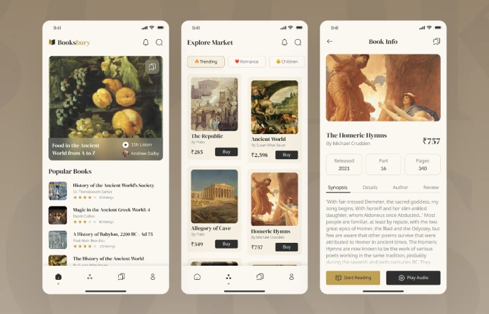 Audiobooks by Booksbury  - Free Figma Template