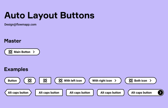 Auto Layout Buttons  - Free Figma Template