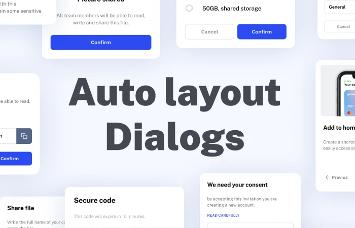 Auto Layout Dialog  - Free Figma Template