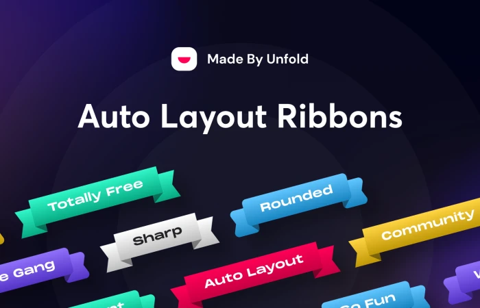 Auto Layout Ribbons  - Free Figma Template