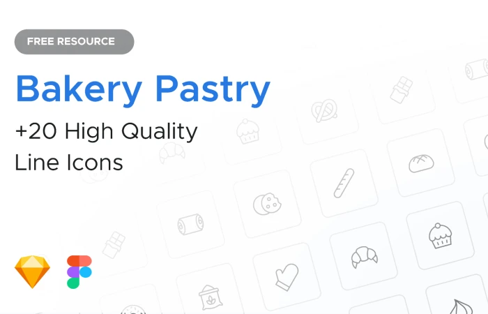Bakery  Icons Pack  - Free Figma Template