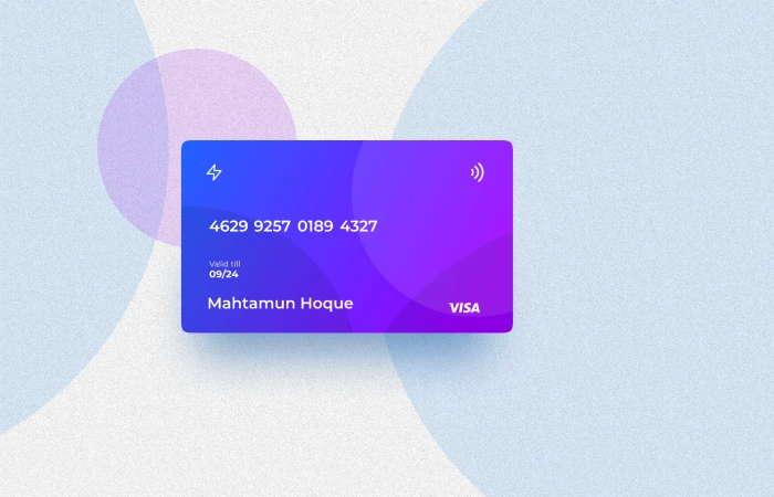 Bank Card Design  - Free Figma Template
