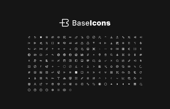BaseIcons Icon Set  - Free Figma Template