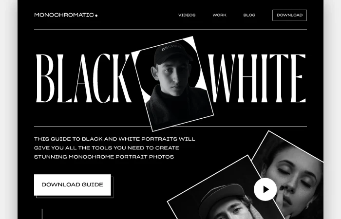 Black & White Photography  - Free Figma Template