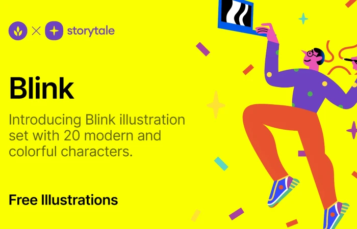 Blink Illustrations  - Free Figma Template