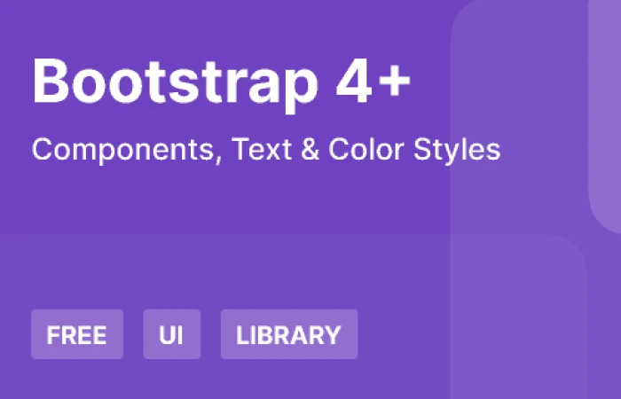 Bootstrap 4+ UI Kit  - Free Figma Template