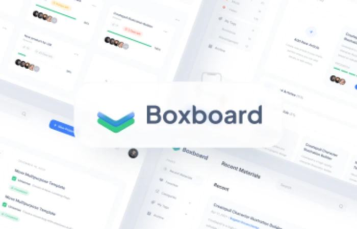 Boxboard Dashboard Ui Kit Preview  - Free Figma Template