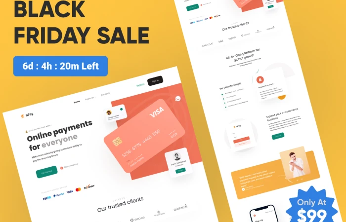 BPay Payment Geteway Landing Page  - Free Figma Template