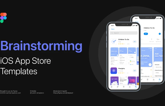 Brainstorming App Store Templates  - Free Figma Template
