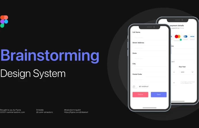 Brainstorming Design system  - Free Figma Template