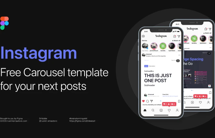 Brainstorming Instagram Carousels  - Free Figma Template