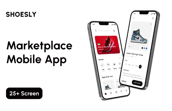 Brand Marketplace App - Pickolab  - Free Figma Template