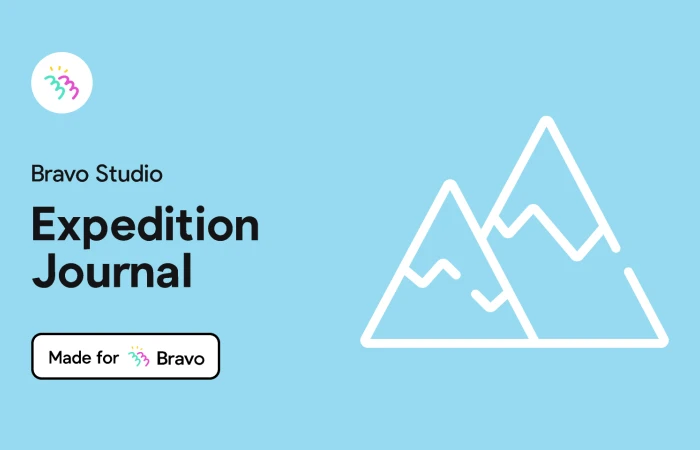 Bravo Sample: Expedition Journal app  - Free Figma Template