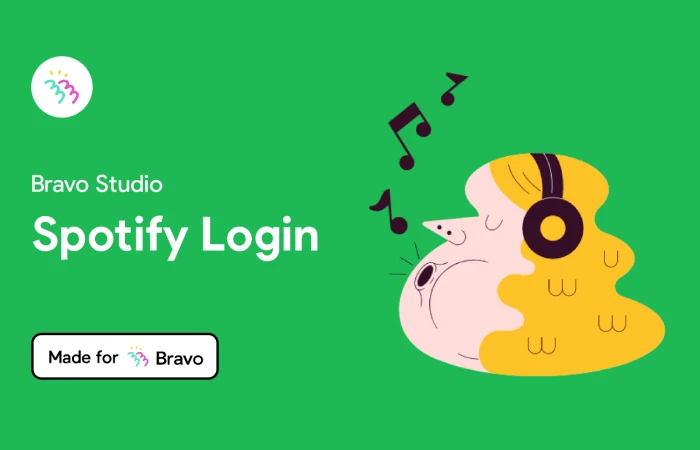 Bravo Sample: Spotify login with OAuth2.0  - Free Figma Template