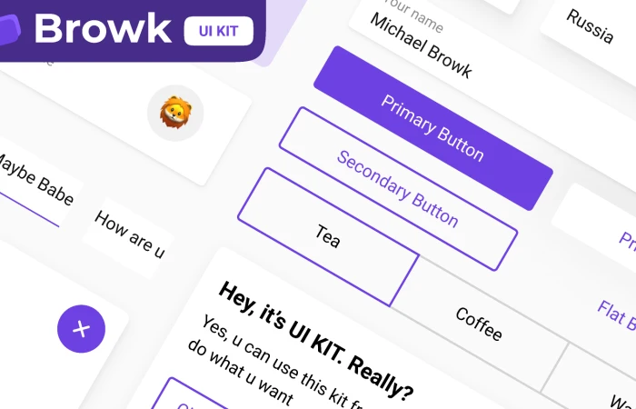 Browk UI KIT  - Free Figma Template