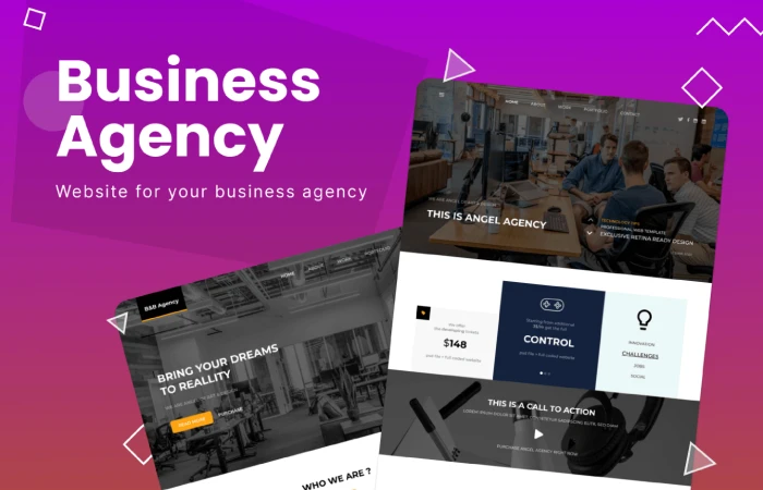 Business Agency web kit  - Free Figma Template