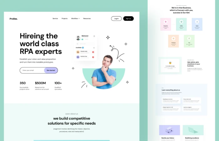 Business Consultant Website Landing Page  - Free Figma Template