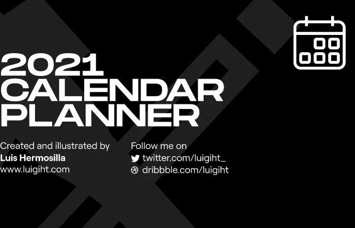 Calendar Planner  - Free Figma Template