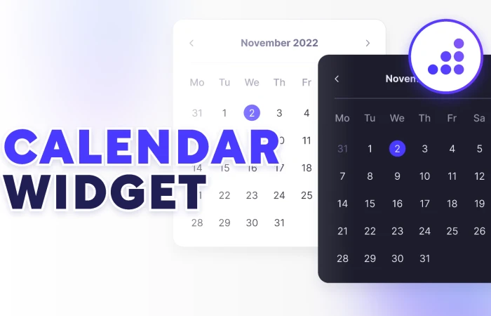 Calendar Widget UI | BRIX Templates  - Free Figma Template