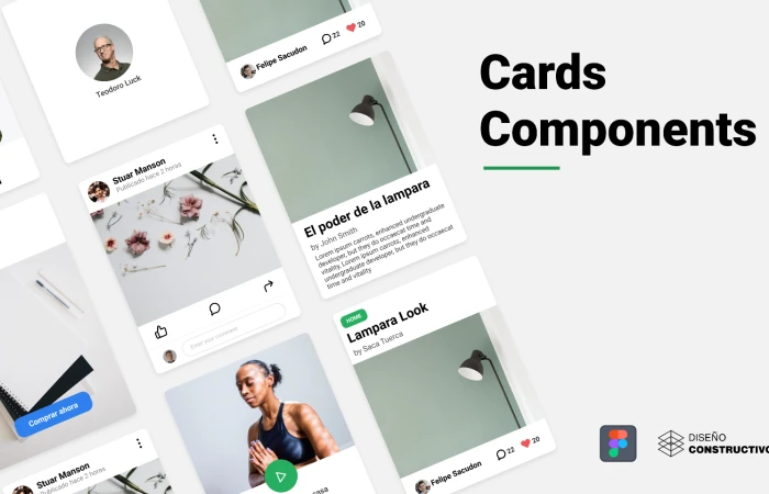 Cards Component  - Free Figma Template
