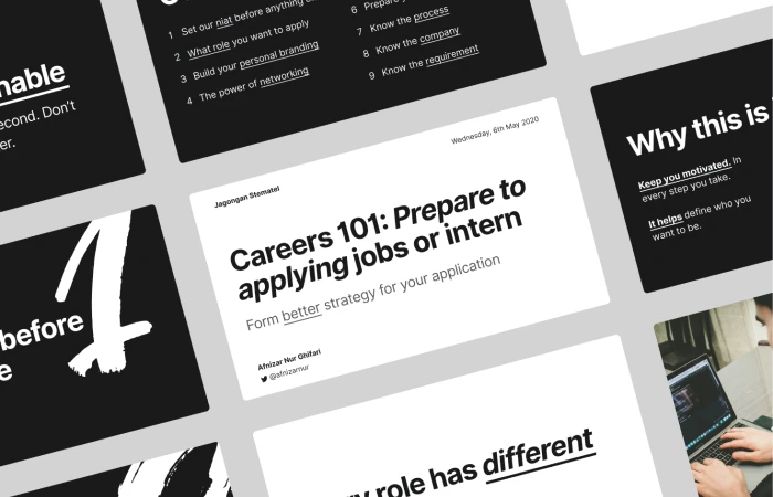Careers 101: Prepare to applying jobs or intern  - Free Figma Template
