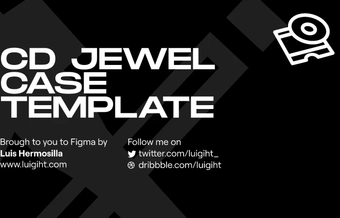CD Jewel Case Template  - Free Figma Template