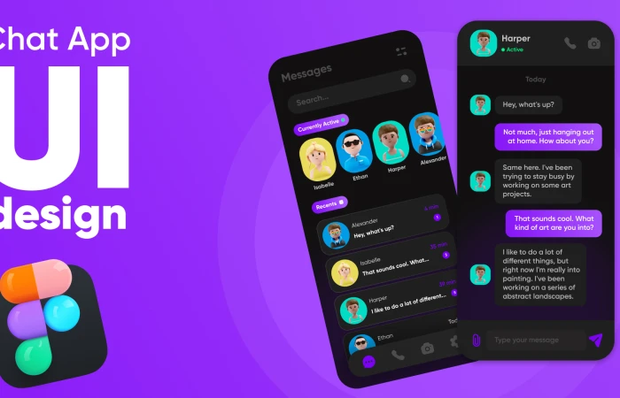 Chat App - UI  - Free Figma Template