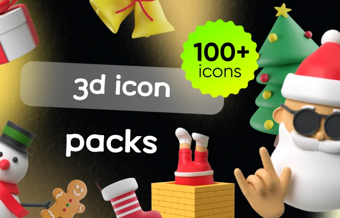 Christmas 3D icons FREE  - Free Figma Template
