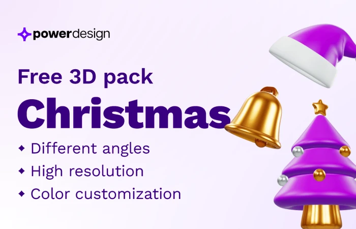 Christmas - Free 3D pack  - Free Figma Template