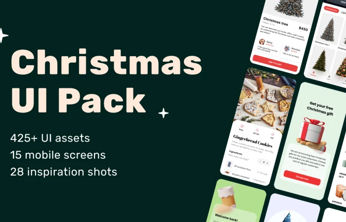 Christmas UI Pack  - Free Figma Template