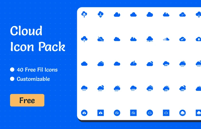 Cloud Icon Page  - Free Figma Template