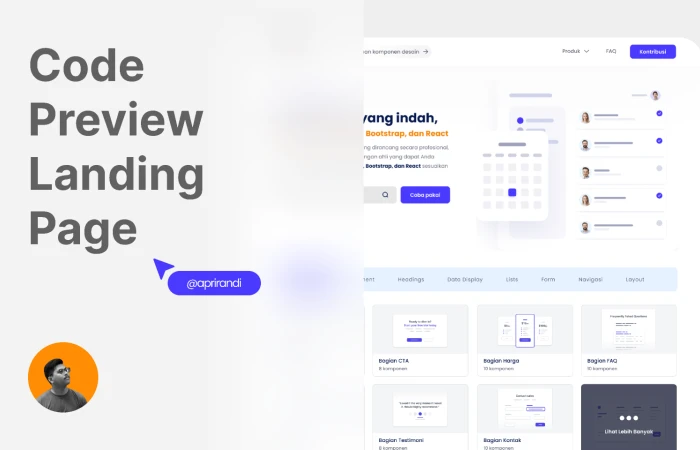 Code Preview Website - Landing Page  - Free Figma Template